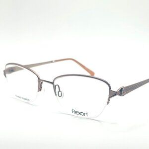 NEW FLEXON LORETTA 241 TITANIUM Blush Camel Women Eyeglasses 51mm 18 135